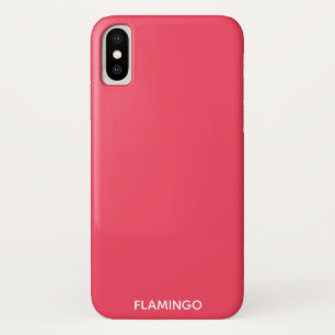 Funda Para iPhone X Nombre de color rosa flamenco