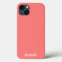 Nombre de color rosa guayaba Funda-maleta para iPh