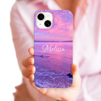 Nombre de confeti de glam glam morado rosado de la