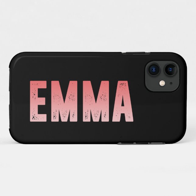 Funda De Case-Mate Para iPhone Nombre de Emma (Reverso (horizontal))