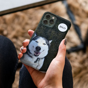 Funda Para iPhone 14 Pro Max De Case-Mate Nombre de foto de perro personalizado monograma pe