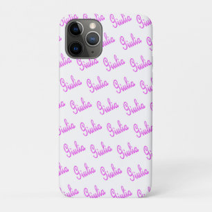 Funda Para iPhone 11 Pro Nombre de Giulia Mosaica Rosa,