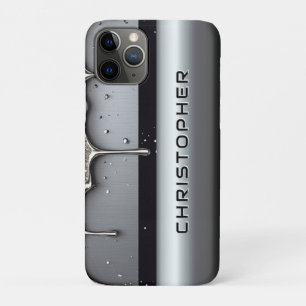 Funda Para iPhone 11 Pro 💧 Nombre de Goteo Líquido Flujo Arte Personalizad