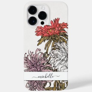 Funda Para iPhone 14 Pro Max De Case-Mate Nombre de guión floral vintage elegante
