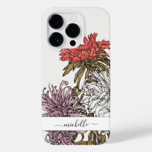 Funda Para iPhone 14 Pro De Case-Mate Nombre de guión floral vintage elegante