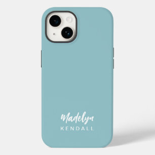 Funda Para iPhone 14 De Case-Mate Nombre de guión moderno sencillo y de estilo Verde