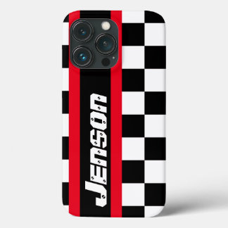 Funda Para iPhone 13 Pro nombre de la bandera con marca de verificación par