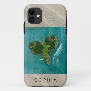 Funda Para iPhone 11 Nombre de la foto de viaje oceánico tropical de l