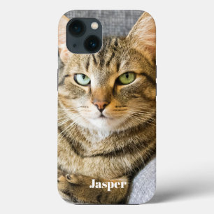 Funda Para iPhone 13 Nombre de la foto del gato del personalizado