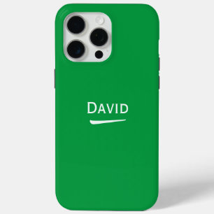Funda Para iPhone 15 Pro Max Nombre de la luz personalizada en verde