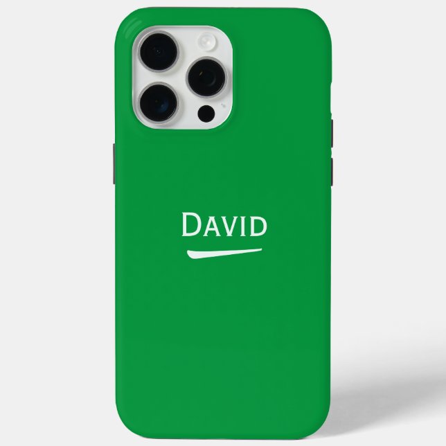 Funda De Case-Mate Para iPhone Nombre de la luz personalizada en verde (Reverso )