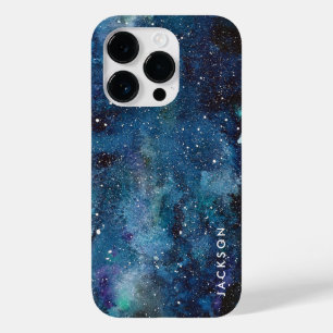 Funda Para iPhone 14 Pro De Case-Mate Nombre de las estrellas del espacio de galaxia azu