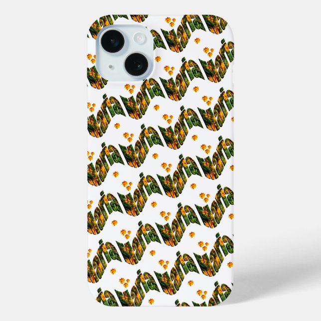 Funda De Case-Mate Para iPhone Nombre de María Floral, (Reverso )