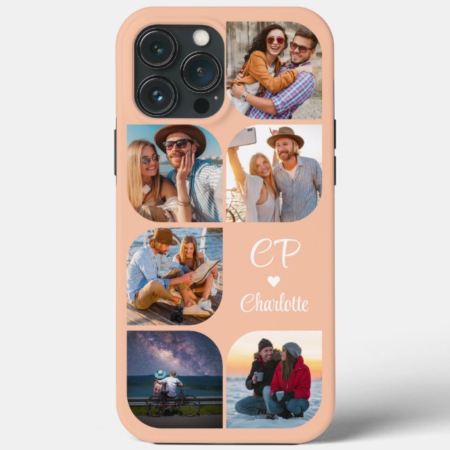 Funda De Case-Mate Para iPhone Nombre de monograma 6 Foto Moderno Simple Case-Ma (Reverso )