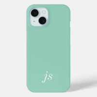 Nombre de Monograma Blanco Menta Sage Suave Modern
