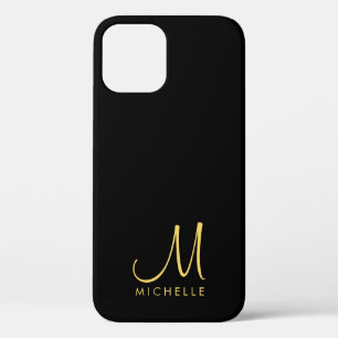 Funda Para iPhone 12 Pro Nombre de monograma escrito a mano Personalizado n