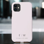 Funda Para iPhone 11 Nombre de Monograma Minimalista Elegante Rosa de R<br><div class="desc">Eleva tu smartphone con nuestro elegante y clásico estuche para iPhone de Monograma Minimalista Moderno. Este funda de diseño meticuloso combina la sofisticación atemporal con el minimalismo contemporáneo. Diseñado a la perfección, no sólo protege tu equipo, sino que también añade un toque de estilo personalizado. Las opciones de personalización de...</div>