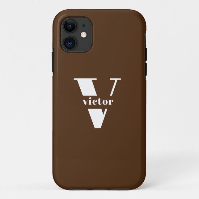 Funda De Case-Mate Para iPhone Nombre de monograma Personalización modificable in (Reverso)