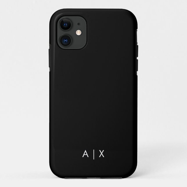 Funda De Case-Mate Para iPhone Nombre de pareja monograma simple (Reverso)
