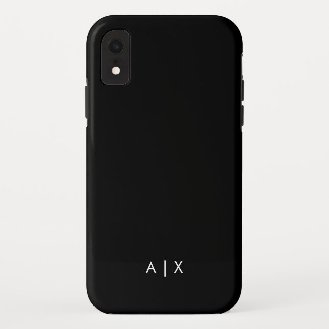 Funda De Case-Mate Para iPhone Nombre de pareja monograma simple (Reverso)