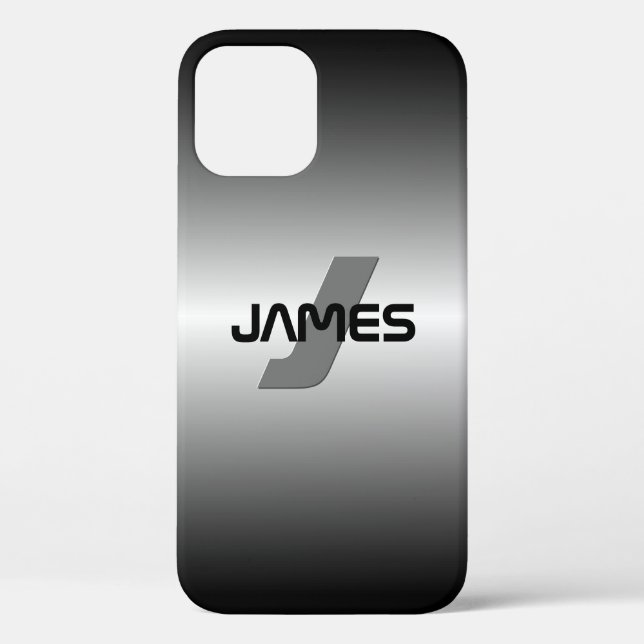Funda De Case-Mate Para iPhone Nombre de Personalizable y monograma de Guay (Reverso )