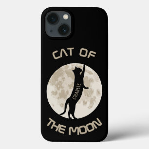 Funda Para iPhone 13 Nombre de personalización del gato de la luna