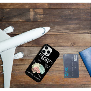Funda Para iPhone 15 Pro Max Nombre de piloto de aviación moderna Parte del c