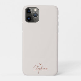 Funda Para iPhone 11 Pro Nombre de regalo personalizado del corazón Minimal