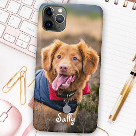 Funda Para iPhone 12 Nombre del gato del perro del Mascota de la foto d