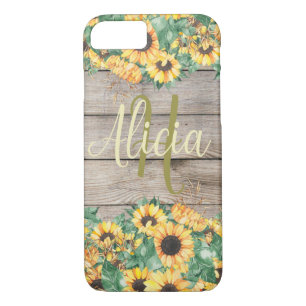 Funda Para iPhone 8/7 Nombre del girasol amarillo