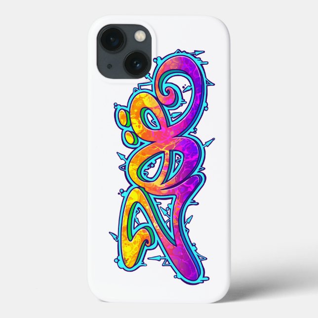 Funda De Case-Mate Para iPhone Nombre del graffiti ZOE - (Reverso)