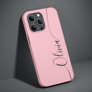 Funda Para iPhone 14 De Case-Mate Nombre del guión de caligrafía elegante rosada neg