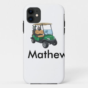 Funda Para iPhone 11 nombre del hombre del coche de golf verde regalos