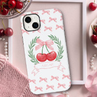 Nombre del logotipo de Wreath de Preppy Cherries P
