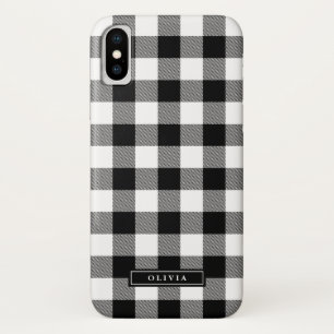 Funda Para iPhone X Nombre del modelo de la tela escocesa del búfalo