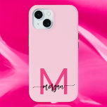 Funda Para iPhone 15 Nombre del Monograma de Giro de Guión Moderno Cali<br><div class="desc">Proteja su teléfono con estilo con nuestro moderno guión caliente Girly Monograma Nombre iPhone 15 Funda! Este funda, con un diseño rosa intenso, está personalizado con su nombre en un guión moderno de moda para un toque personalizado. Diseñado para el iPhone 15, ofrece una protección duradera contra los arañazos y...</div>