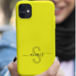 Funda Para iPhone 14 De Case-Mate Nombre del monograma del color del neón brillante<br><div class="desc">Este diseño puede ser personalizado en el área proporcionada cambiando la foto y/o el texto. O puede personalizarse haciendo clic en Personalizar esta plantilla y, a continuación, eligiendo la opción de hacer clic en el personalizar y eliminando o cambiando el color del fondo, agregando texto, cambiando el color o estilo...</div>