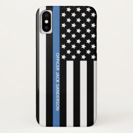 Funda Para iPhone X Nombre del oficial de bandera estadounidense de la