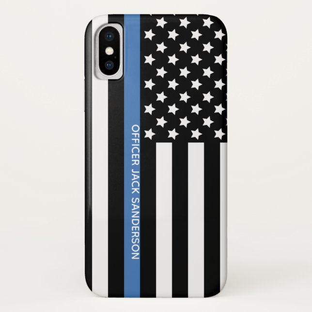 Funda De Case-Mate Para iPhone Nombre del oficial de bandera estadounidense de la (Reverso)