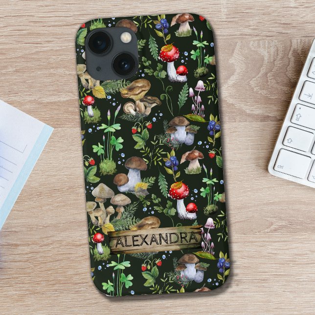 Funda De Case-Mate Para iPhone Nombre del patrón de hongos Moss de Woodland de co (Subido por el creador)