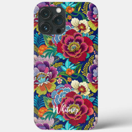 Funda Para iPhone 13 Pro Max Nombre del patrón de kimono floral japonés