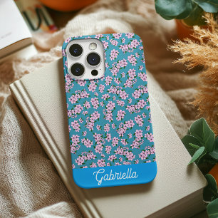 Funda Para iPhone 14 De Case-Mate Nombre del patrón floral de flor de cerezo rosa