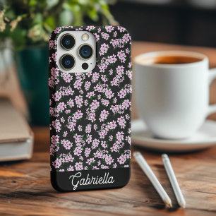 Funda Para iPhone 14 De Case-Mate Nombre del patrón floral de flor de cerezo rosa