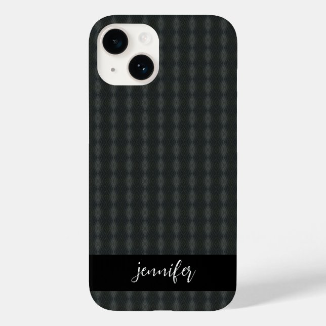 Funda De Case-Mate Para iPhone Nombre del personalizable Patrón de acero gris sin (Reverso )
