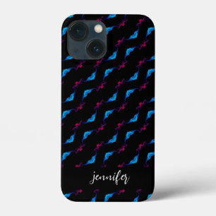 Funda Para iPhone 13 Mini Nombre del personalizable Patrón de humo abstracto
