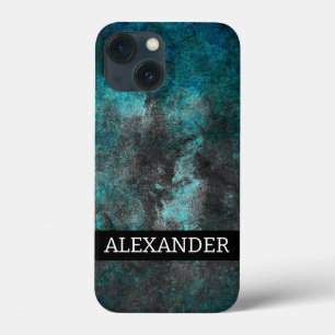 Funda Para iPhone 13 Mini Nombre del personalizable. Textura gruesa abstract