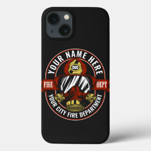 Funda Para iPhone 13 NOMBRE DEL personalizar Bombero Máscara Casco Resc