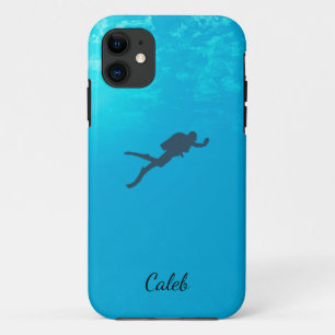 Funda Para iPhone 11 Nombre del Personalizar del buceo de agua azul del