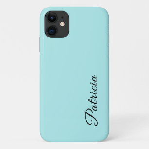 Funda Para iPhone 11 Nombre elegante Minimalista de color sólido de agu