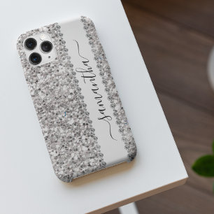 Funda Para iPhone 13 Nombre escrito a mano con aspecto de diamante de p